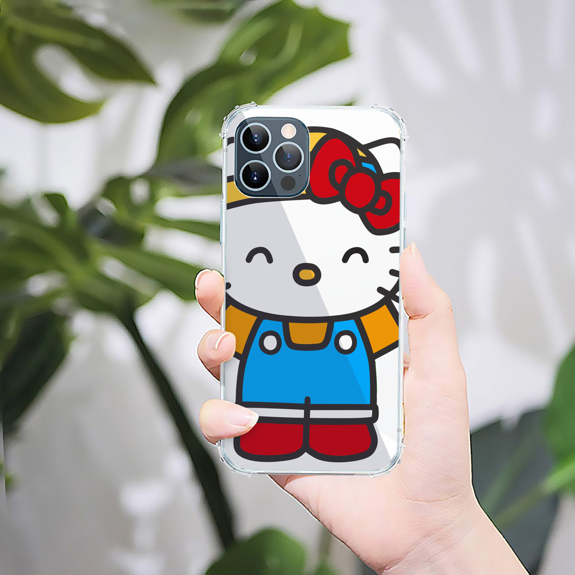 （画像用） Hello Kitty ハローキティ 【iPhone 12シリーズ対応】透明スマホケース（クリアソフトケース）